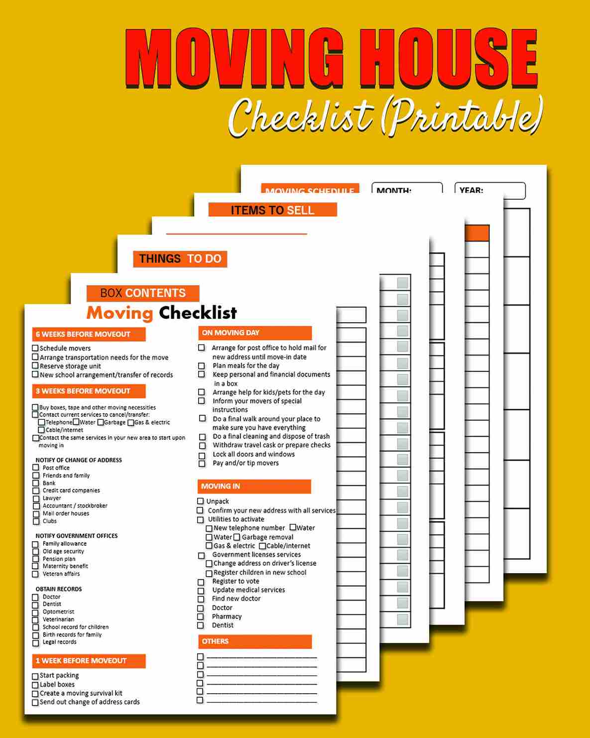 Printable Moving Checklist